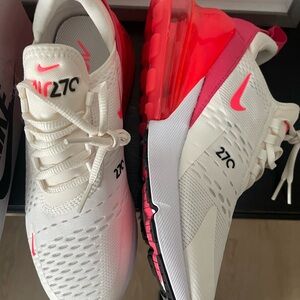 Nike Air Max 270 White and Hot Pink (New)
